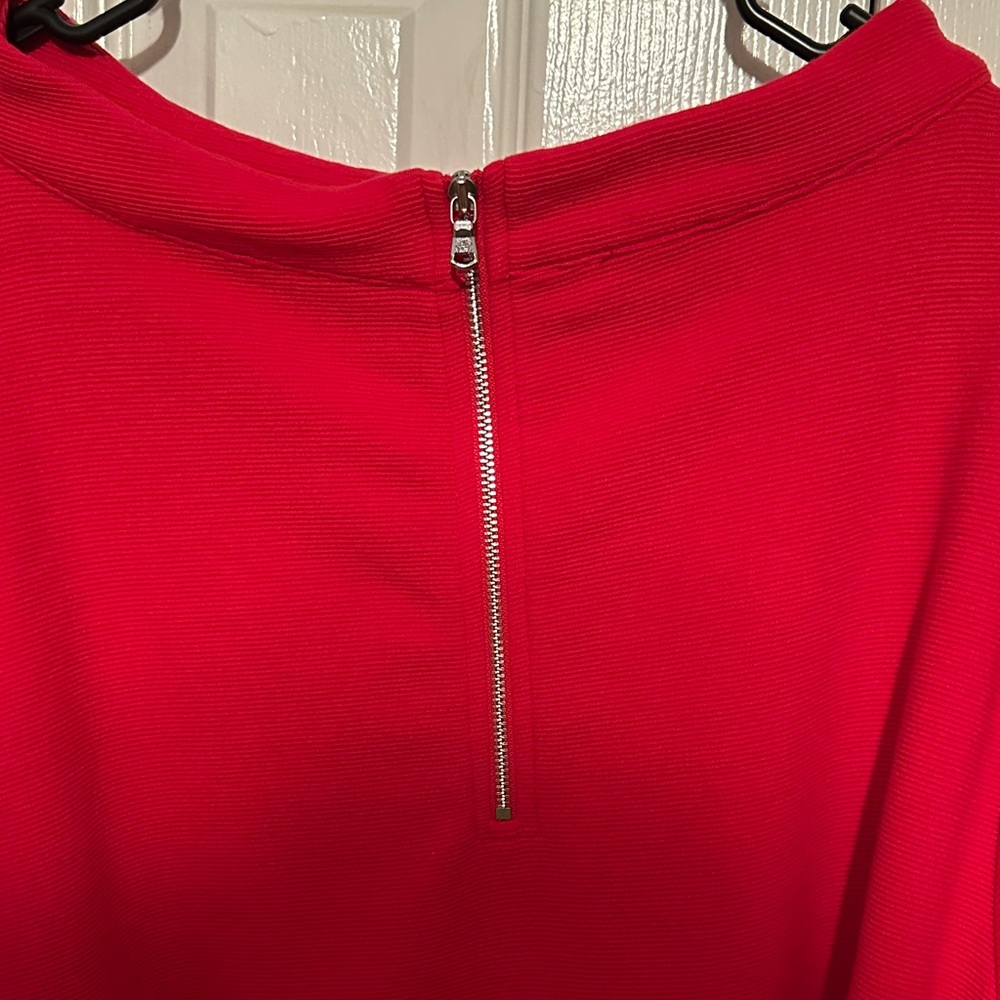 Talbots Vibrant Red Women's Ribbed Top - Picture 5 of 5